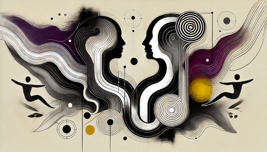DALL·E 2025-02-15 19.31.19 - An abstract and minimalistic artwork representing an initial health coaching consultation. The composition features fluid, organic shapes symbolizing .webp__PID:608178ae-e1f7-4c66-a158-0a77913d9e7a